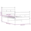 Miniatyrbillede 10 af 10: vidaXL sengeramme uden madras 100x190 cm metal sonoma-eg