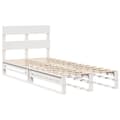 Miniatyrbilde 4 av 11: vidaXL Sengeramme uten madrass hvit 90x200 cm heltre furu