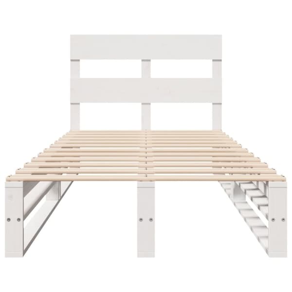 vidaXL Sengeramme uten madrass hvit 90x200 cm heltre furu