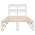 Miniatyrbilde 5 av 11: vidaXL Sengeramme uten madrass hvit 90x200 cm heltre furu