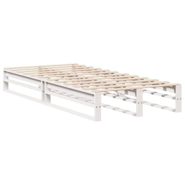 vidaXL Sengeramme uten madrass hvit 90x200 cm heltre furu