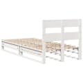 Miniatyrbilde 9 av 11: vidaXL Sengeramme uten madrass hvit 90x200 cm heltre furu