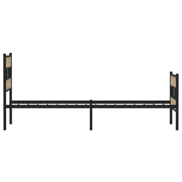 vidaXL Sengeramme i metall uten madrass sonoma eik 90x190 cm