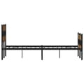 Miniatyrbilde 6 av 10: vidaXL Sengeramme i metall uten madrass røkt eik 120x200 cm