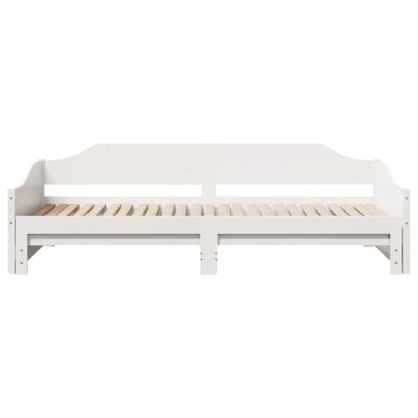 vidaXL Dagbädd med extrasäng 90x200 cm massiv furu