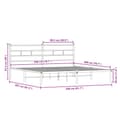 Pikkukuva 10 / 10: vidaXL Metallinen sängynrunko ilman patjaa savutammi 200x200 cm