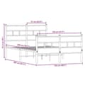 Miniatyrbillede 10 af 10: vidaXL sengeramme uden madras 120x200 cm metal røget egetræsfarve