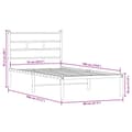 Pikkukuva 10 / 10: vidaXL Metallinen sängynrunko ilman patjaa savutammi 75x190 cm