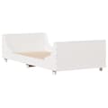 Miniatyrbilde 4 av 10: vidaXL Sengeramme uten madrass hvit 75x190 cm heltre furu