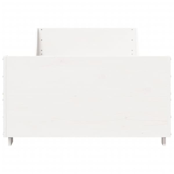 vidaXL Sengeramme uten madrass hvit 75x190 cm heltre furu