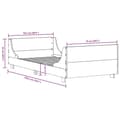 Miniatyrbilde 10 av 10: vidaXL Sengeramme uten madrass hvit 75x190 cm heltre furu
