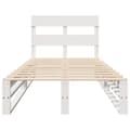 Miniatyrbilde 5 av 11: vidaXL Sengeramme uten madrass hvit 100x200 cm heltre furu