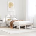 Miniatyrbilde 2 av 11: vidaXL Sengeramme uten madrass hvit 100x200 cm heltre furu