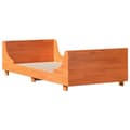 Miniatyrbilde 7 av 10: vidaXL Sengeramme uten madrass voksbrun 100x200 cm heltre furu