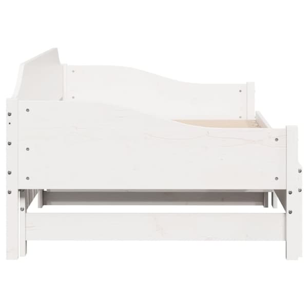 vidaXL Dagbädd med extrasäng 80x200 cm massiv furu