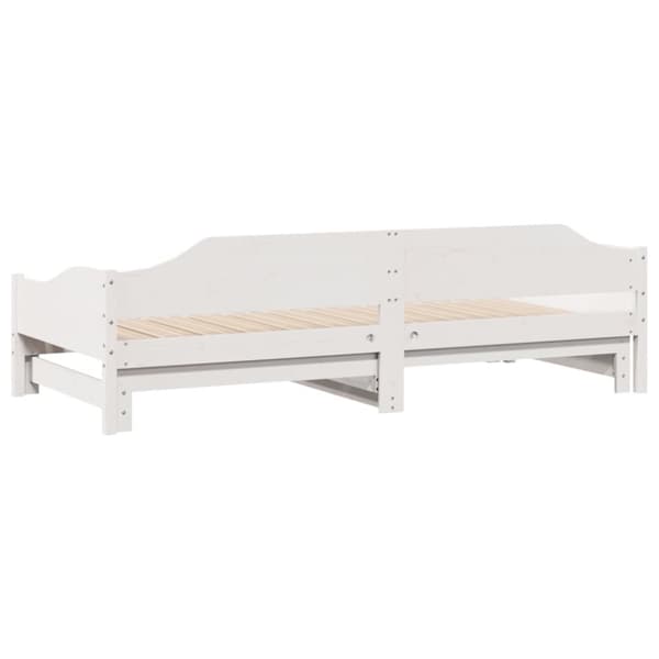 vidaXL Dagbädd med extrasäng 80x200 cm massiv furu