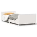 Miniatyrbilde 3 av 10: vidaXL Sengeramme uten madrass hvit 90x190 cm heltre furu