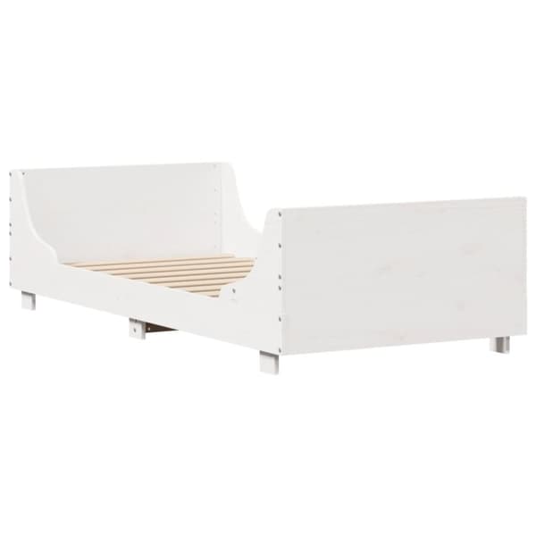 vidaXL Sengeramme uten madrass hvit 90x190 cm heltre furu