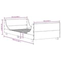 Miniatyrbilde 10 av 10: vidaXL Sengeramme uten madrass hvit 90x190 cm heltre furu