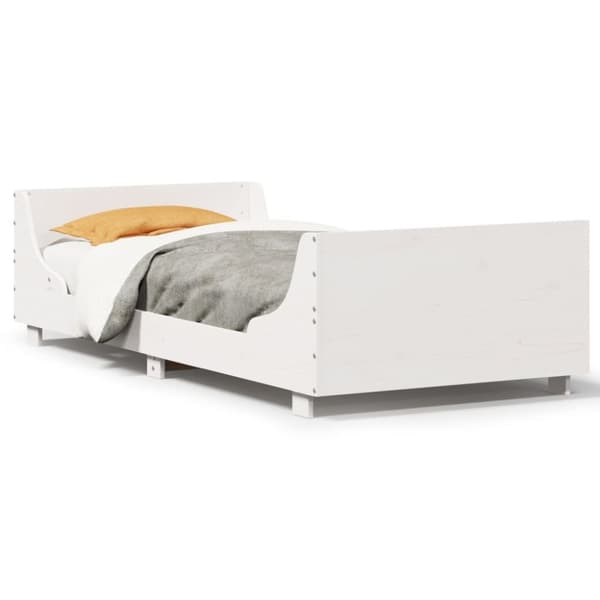vidaXL Sengeramme uten madrass hvit 90x190 cm heltre furu