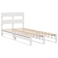 Miniatyrbilde 4 av 11: vidaXL Sengeramme uten madrass hvit 75x190 cm heltre furu
