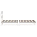 Miniatyrbilde 8 av 11: vidaXL Sengeramme uten madrass hvit 75x190 cm heltre furu