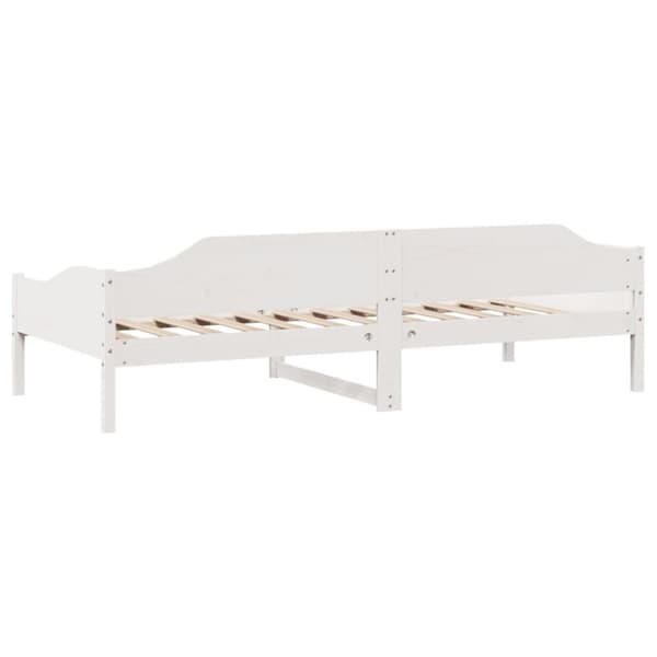 vidaXL Sängram utan madrass vit 80x200 cm massiv furu