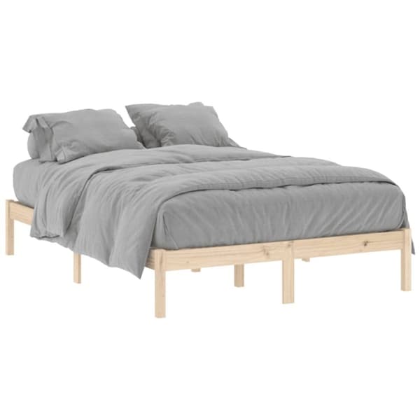 vidaXL sengeramme uden madras 137x190 cm massivt fyrretræ