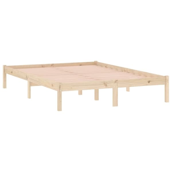 vidaXL Sengeramme uten madrass 137x190 cm heltre furu