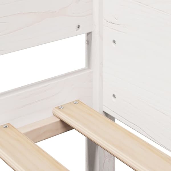 vidaXL Sengeramme uten madrass hvit 90x190 cm heltre furu