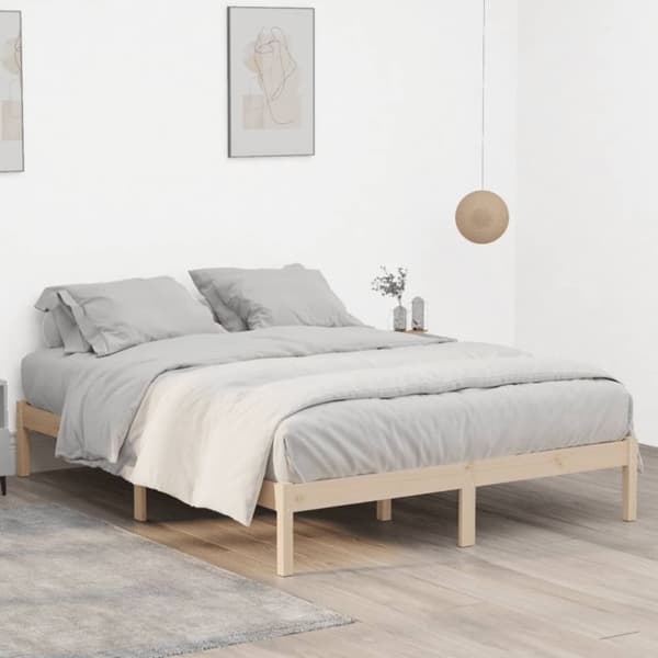 vidaXL Sengeramme uten madrass 152x203 cm heltre furu
