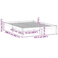 Miniatyrbilde 10 av 10: vidaXL Sengeramme uten madrass 152x203 cm heltre furu