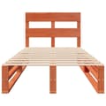 Miniatyrbilde 5 av 11: vidaXL Sengeramme uten madrass voksbrun 75x190 cm heltre furu