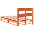 Miniatyrbilde 9 av 11: vidaXL Sengeramme uten madrass voksbrun 75x190 cm heltre furu