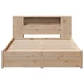 Miniatyrbilde 5 av 11: vidaXL Seng med bokhylle uten madrass 120x200 cm heltre furu