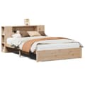Miniatyrbilde 1 av 11: vidaXL Seng med bokhylle uten madrass 120x200 cm heltre furu