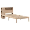 Miniatyrbilde 4 av 11: vidaXL Seng med bokhylle uten madrass 90x200 cm heltre furu