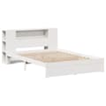 Miniatyrbilde 4 av 11: vidaXL Seng med bokhylle uten madrass hvit 150x200 cm heltre furu