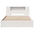 Miniatyrbilde 5 av 11: vidaXL Seng med bokhylle uten madrass hvit 150x200 cm heltre furu