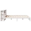 Miniatyrbilde 6 av 11: vidaXL Seng med bokhylle uten madrass hvit 150x200 cm heltre furu