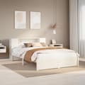 Miniatyrbilde 2 av 11: vidaXL Seng med bokhylle uten madrass hvit 150x200 cm heltre furu