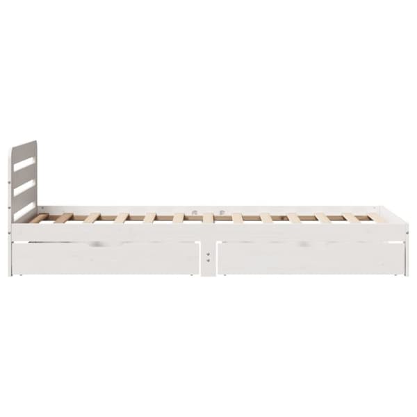 vidaXL Sengeramme uten madrass hvit 90x190 cm heltre furu