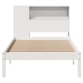 Miniatyrbilde 5 av 11: vidaXL Seng med bokhylle uten madrass hvit 75x190 cm heltre furu
