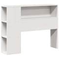 Miniatyrbilde 7 av 11: vidaXL Seng med bokhylle uten madrass hvit 75x190 cm heltre furu