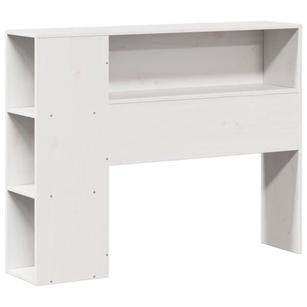 vidaXL Seng med bokhylle uten madrass hvit 75x190 cm heltre furu