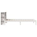 Miniatyrbilde 8 av 11: vidaXL Seng med bokhylle uten madrass hvit 75x190 cm heltre furu