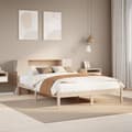 Miniatyrbilde 2 av 11: vidaXL Seng med bokhylle uten madrass 120x190 cm heltre furu