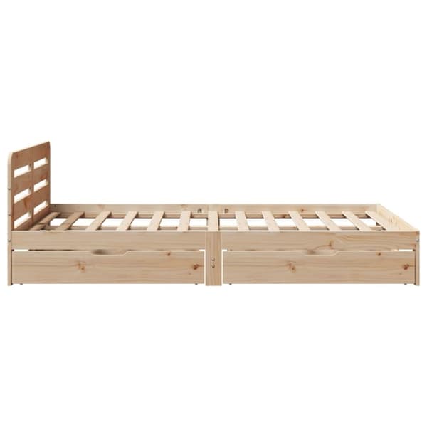 vidaXL Sängram utan madrass 140x190 cm massiv furu