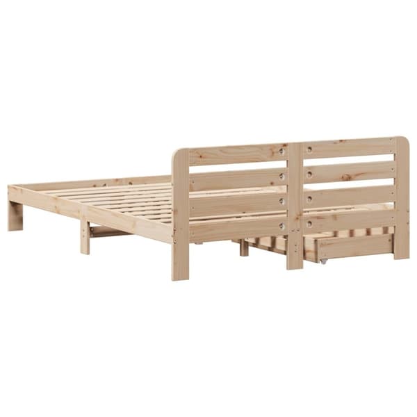 vidaXL Sängram utan madrass 140x190 cm massiv furu
