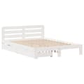 Miniatyrbilde 4 av 11: vidaXL Sengeramme uten madrass hvit 140x190 cm heltre furu